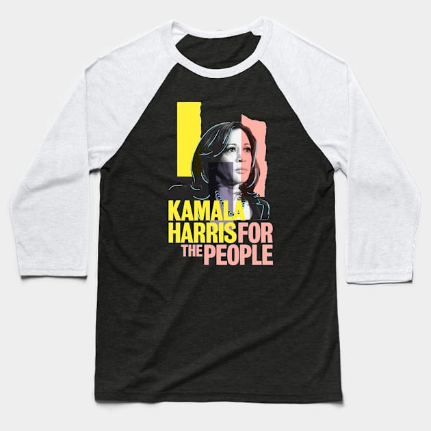 kamala harris Baseball T-Shirt by Rundown